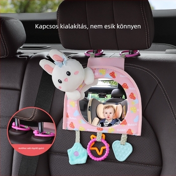 Autóba szerelhető gyerekmegfigyelő tükör – plüss anyag, modell GCJ, márka AIBU, nyomtatott logó OK, engedélyezett magánmárkák: Igen