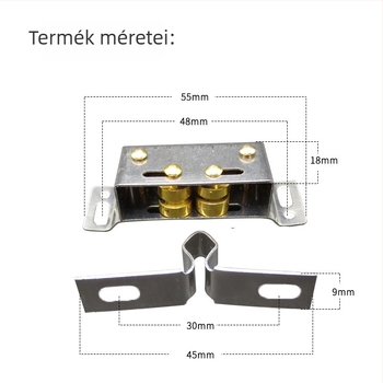Rozsdamentes acél szekrényajtó hardver érintő mechanizmussal, falra szerelhető, kártyatípusú, kézi működtetés, modern egyszerű stílus