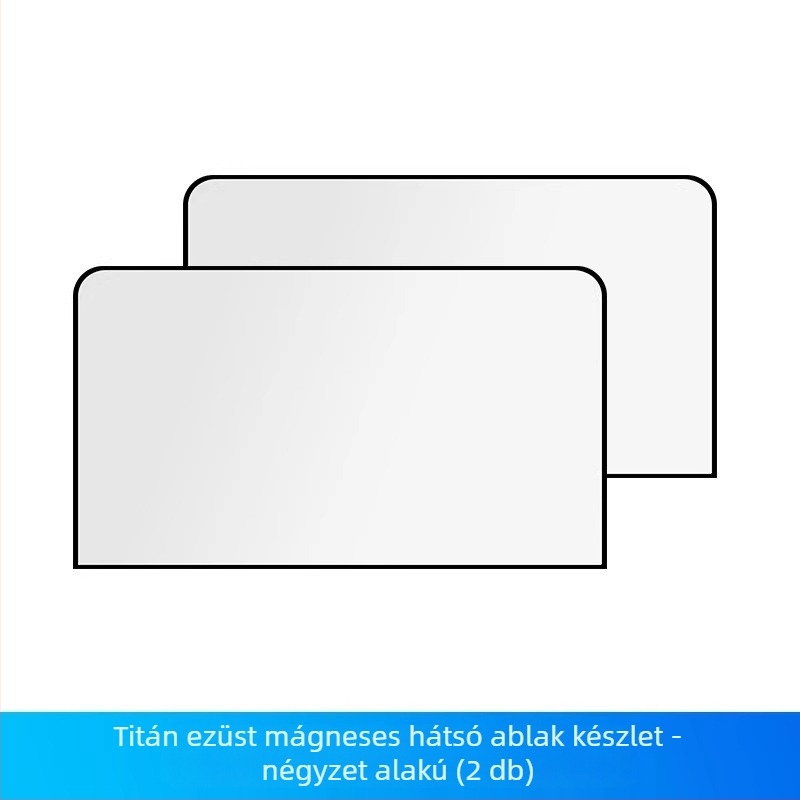 Autó napvédő előre és hátra szélvédőkhöz, mágneses rögzítés, titán ezüst anyag, logó nyomás elérhető