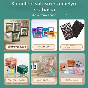 Akril karácsonyi zenei doboz — Személyre szabható DIY forgó készlet, Karikatúra stílus, Louis Márka, Logónyomás lehetséges