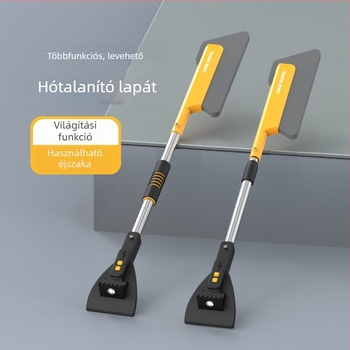 Autó téli hóolvasó LED világítással — Többfunkciós hókaparó, EVA szőrszegény hókefe, üveghez és jéghez használható kaparó; Anyag: ABS; Márka: Neutral; Feldolgozás testreszabása: Igen; Licencelt magáncímke: Igen