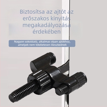 Rejtett falra szerelhető ajtó stopper anti-lopás funkcióval, hordozható otthoni biztonsági zár, modell ZC008, rozsdamentes acél + cinkötvözet