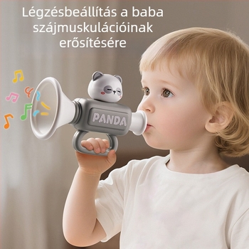 Gyermekeknek szóló zenekészlet Panda harmonikával a hangképzés gyakorlásához (Anyag: műanyag; Márka: Zhibei; Ajánlott életkor: 4–6 év; 3C tanúsítvány: 2024152202054742; Csomagolás: Színes doboz)