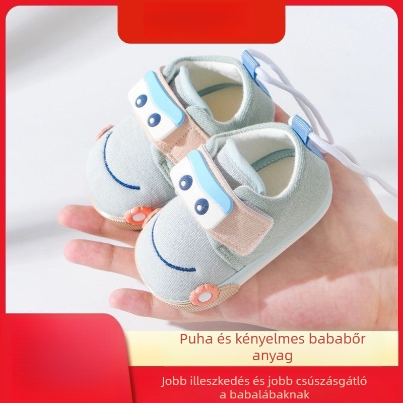 Puha talpú, légáteresztő, csúszásmentes totyogócipő fiúknak, tavasz–ősz, 12–36 hónap