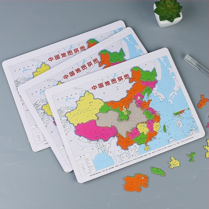 Világtérkép puzzle – Oktatási, kézzel összeállítható, sík puzzle 7–14 éveseknek, kezdő szint