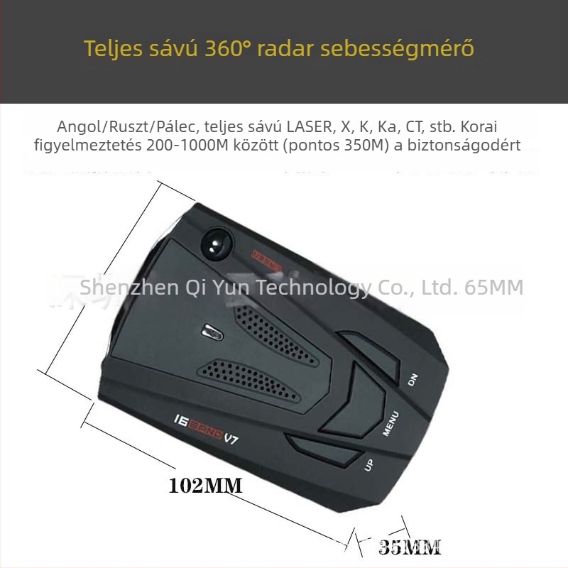 Autó radar detektor előrejelzéssel, V7, többfunkciós (Márka: its yun2; Anyag: ABS; Testreszabás: Igen)