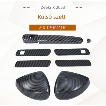 Dekorációs külső készlet Zeekr X 2023-hoz: visszapillantó tükörfedél, ajtókilincs díszítő elem és üzemanyag-tank sapka