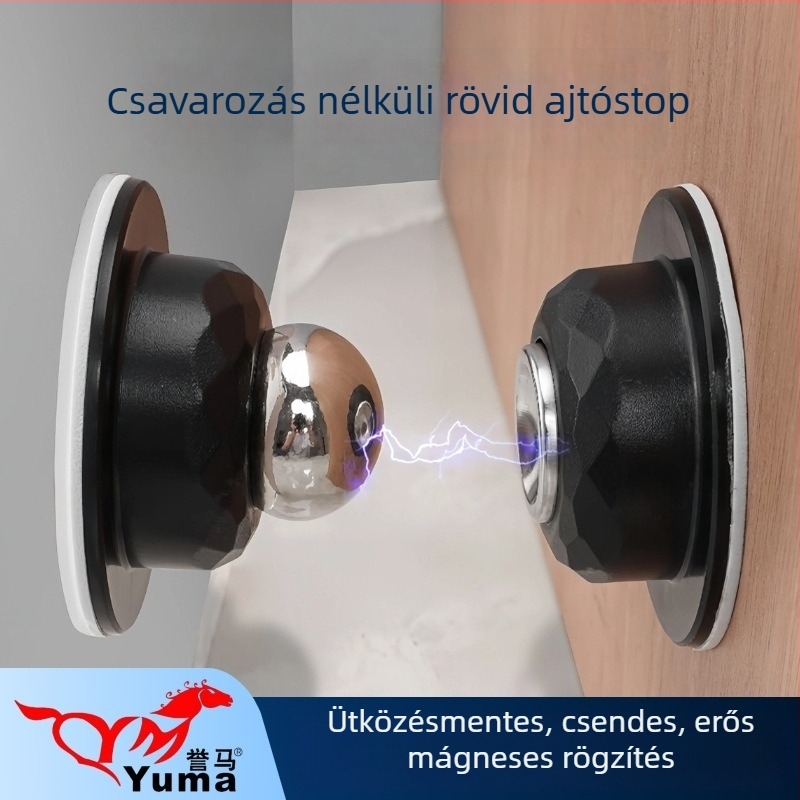 Rövid stílusú falra szerelt ajtóütő 808 — rozsdamentes acél + ABS, elektropolírozott felület, modell 808, falra szerelés