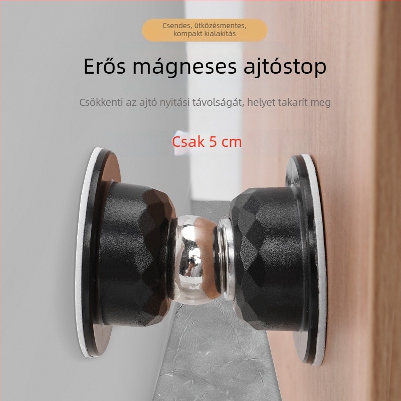 Rövid stílusú falra szerelt ajtóütő 808 — rozsdamentes acél + ABS, elektropolírozott felület, modell 808, falra szerelés