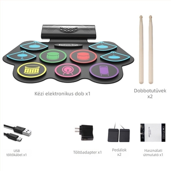 Ke Huixing MD862MC elektromos dobkészlet, 9 dob, egyben