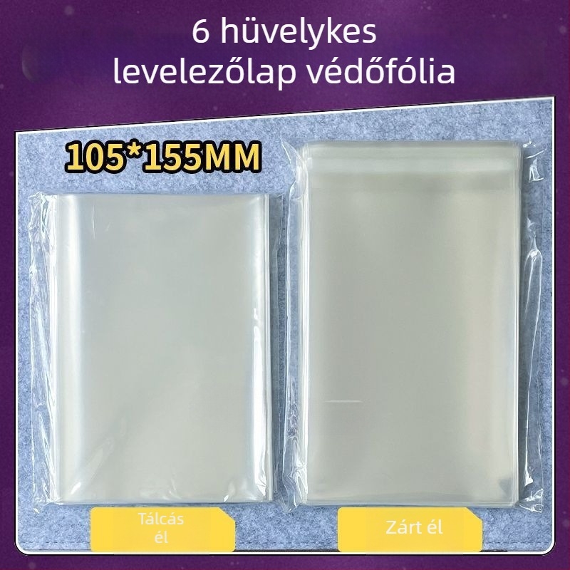 PET kártya zárófilm 100 nyílással, öntapadó kártyatáskák