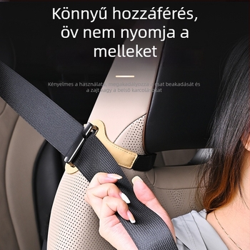 Autóbiztonsági öv rögzítő – bőr és fém kivitelezés; Laihu; logó nyomtatás elérhető; testreszabás: igen
