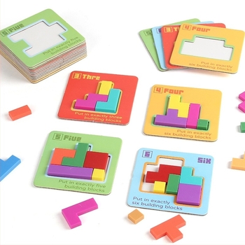 Tetris kirakóblokkok, szülő-gyermek interaktív oktató játék (ABS anyag, 4-6 évesek számára, OEM logó elérhető)