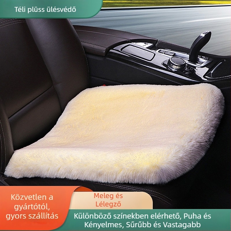 3 részes téli autóülés párna készlet plüss felülettel, univerzális illeszkedés, dekoratív dizájn, Little Star márka