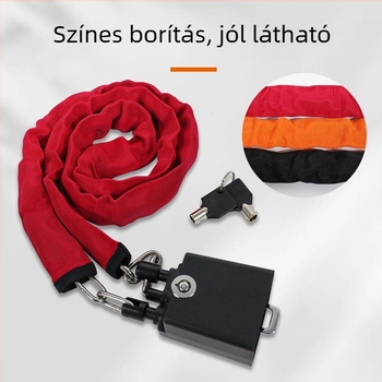 Autó kormányzár ABS+acélkábel (Modell L1632; Nyomtatott logó)