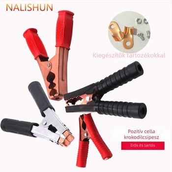 There Shun autóakkumulátor-klemmjei, rézötvözetbevonatú krokodil-klipszek, magáncímke elérhető, Guangdong eredet