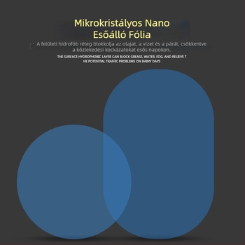 Esővédő fólia autóhátsó tükörhöz, párásodás elleni bevonattal és vízlepergető réteggel, nano vízálló oldalsó ablak fólia, univerzális