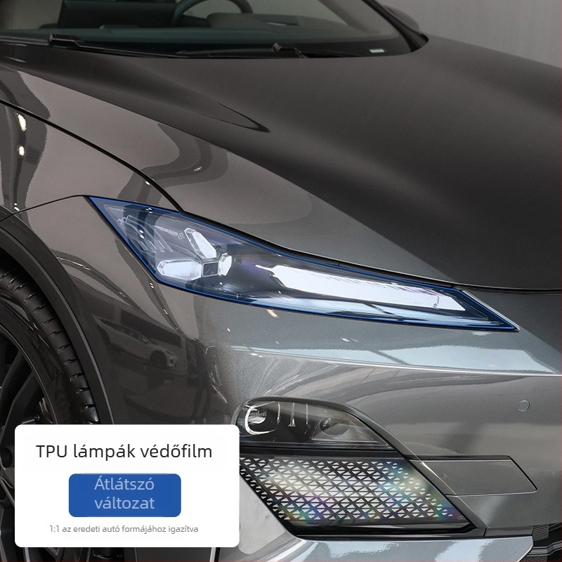 TPU fényszóróvédő fólia, SNBLO 01 modell, nyomtatott logóval testreszabható