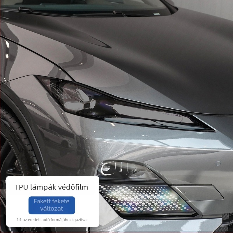 TPU fényszóróvédő fólia, SNBLO 01 modell, nyomtatott logóval testreszabható