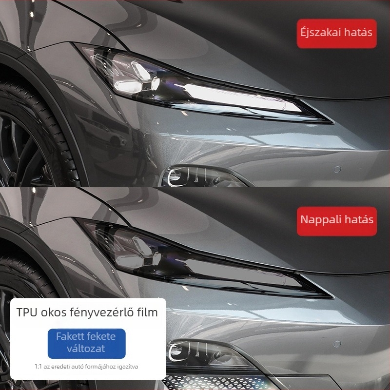 TPU fényszóróvédő fólia, SNBLO 01 modell, nyomtatott logóval testreszabható