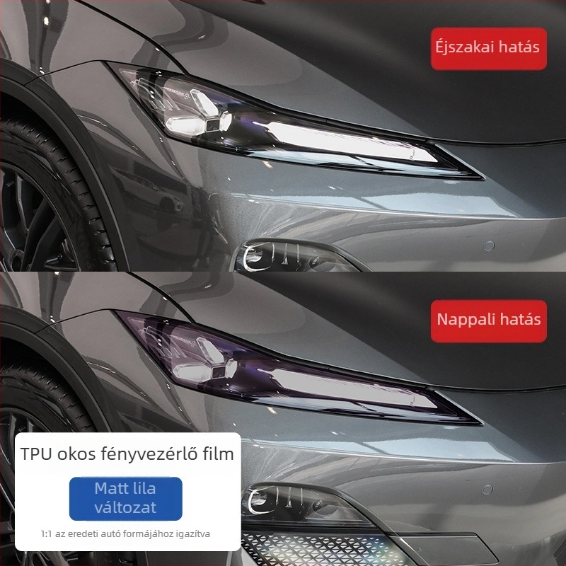 TPU fényszóróvédő fólia, SNBLO 01 modell, nyomtatott logóval testreszabható