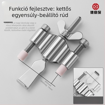 Hordozható ajtóstopper 304 rozsdamentes acélból, befelé nyíló hotelajtókhoz, fúrás nélküli felszerelés, polírozott felület, márka Deyibao