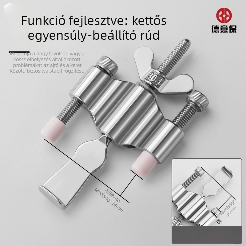 Hordozható ajtóstopper 304 rozsdamentes acélból, befelé nyíló hotelajtókhoz, fúrás nélküli felszerelés, polírozott felület, márka Deyibao