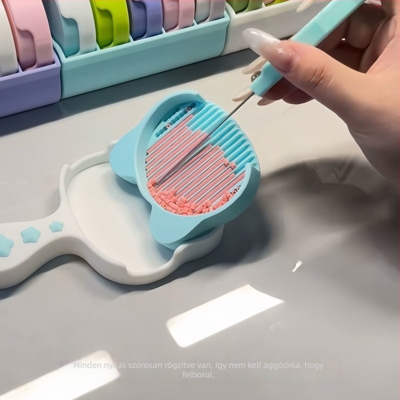Macska alakú gyöngylehúzó DIY projektekhez – diákok számára, sima gyöngykezelés és tároló doboz