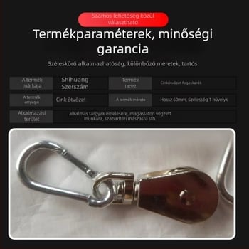 Cinkötvözetű mikro forgó görgő ajtókhoz, ablakokhoz és üvegházakhoz – egyirányú emeléshez