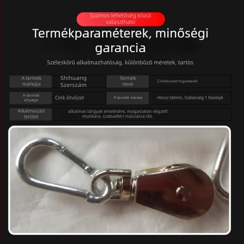 Cinkötvözetű mikro forgó görgő ajtókhoz, ablakokhoz és üvegházakhoz – egyirányú emeléshez