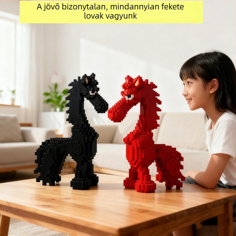 3D Puzzle építőblokkok modell – magas nehézségű DIY műanyag játék 14+