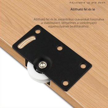 Hongfeng Hardware csúszó ajtó görgők, fém, felső és alsó görgők gardrób ajtókhoz, modell Round b, külső átmérő 1, tengelyátmérő 1, falvastagság 1.5