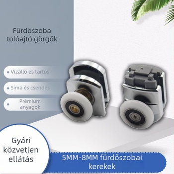 ABS görgő fürdőszobai üvegajtókhoz, hardver-kiegészítők üveg válaszfalakhoz és tolóajtókhoz