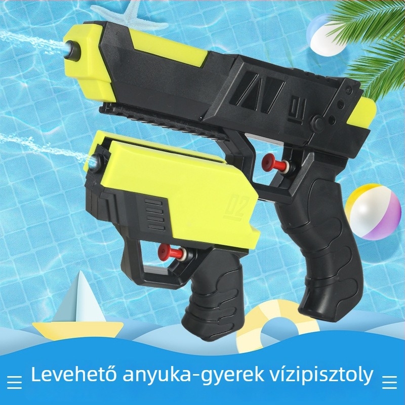 Kettős dizájnú vízipisztoly gyerekeknek – strandolás és szülő-gyermek interakció (ABS anyag; Asahi márka; funkció: vízipisztoly; korosztály 4–6 év; csomagolás: PP zacskó)
