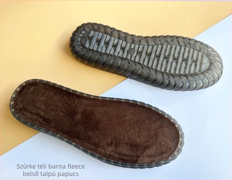 Horgolt puff virágos papucs kristályos talppal — PVC anyag, fonalas háló, Tendon Jelly dísz, egész éves viselet, szabadidős és elegáns közlekedés