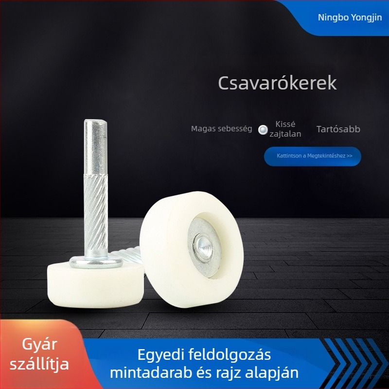 Kézi garázsajtó kiegészítők nylon görgőkkel és csavaros görgőkkel ajtókhoz és ablakokhoz (Eredet NB; Márka: Egyéb; Specifikációk: 46)