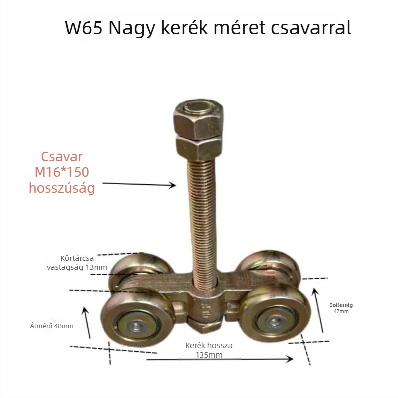C30 Csúszóajtó görgő sínnel, nehéz teherű görgővel, alkalmas ajtókhoz, ablakokhoz és ipari felhasználásra