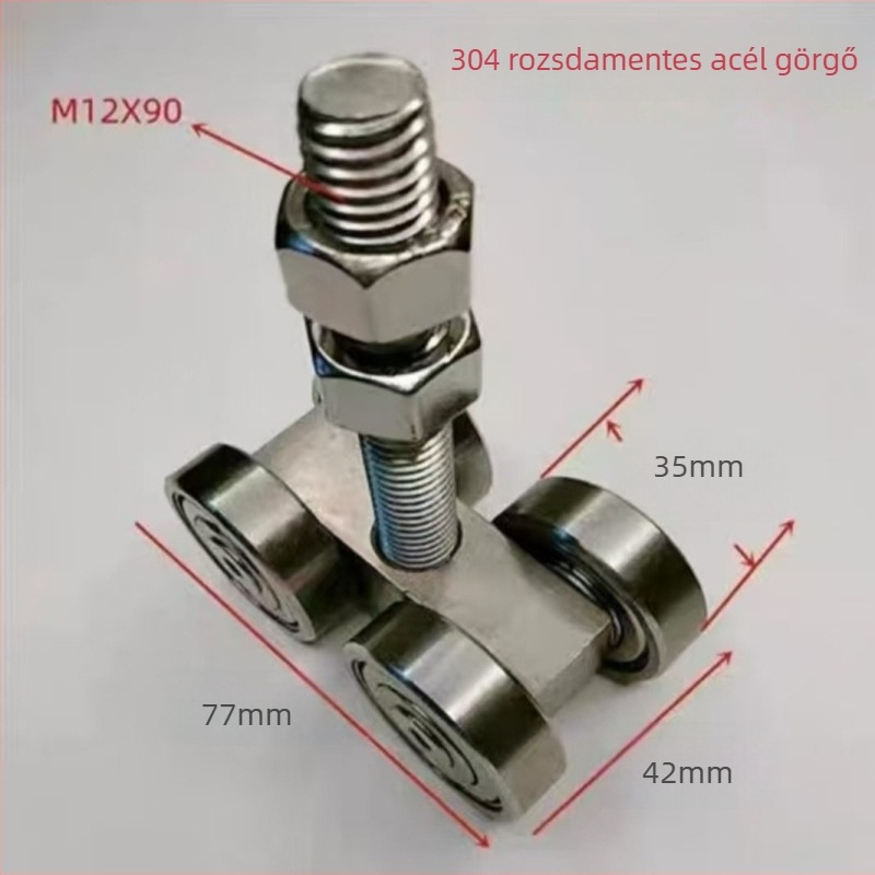 C30 Csúszóajtó görgő sínnel, nehéz teherű görgővel, alkalmas ajtókhoz, ablakokhoz és ipari felhasználásra