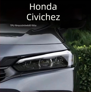 Honda Civic 11. és 10. generációs fényszóró fólia – füstös, átlátszó fotokromatikus színváltó fólia, JDM Black Warrior stílus