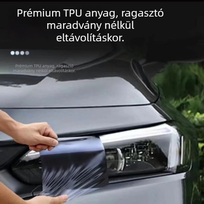 Honda Civic 11. és 10. generációs fényszóró fólia – füstös, átlátszó fotokromatikus színváltó fólia, JDM Black Warrior stílus