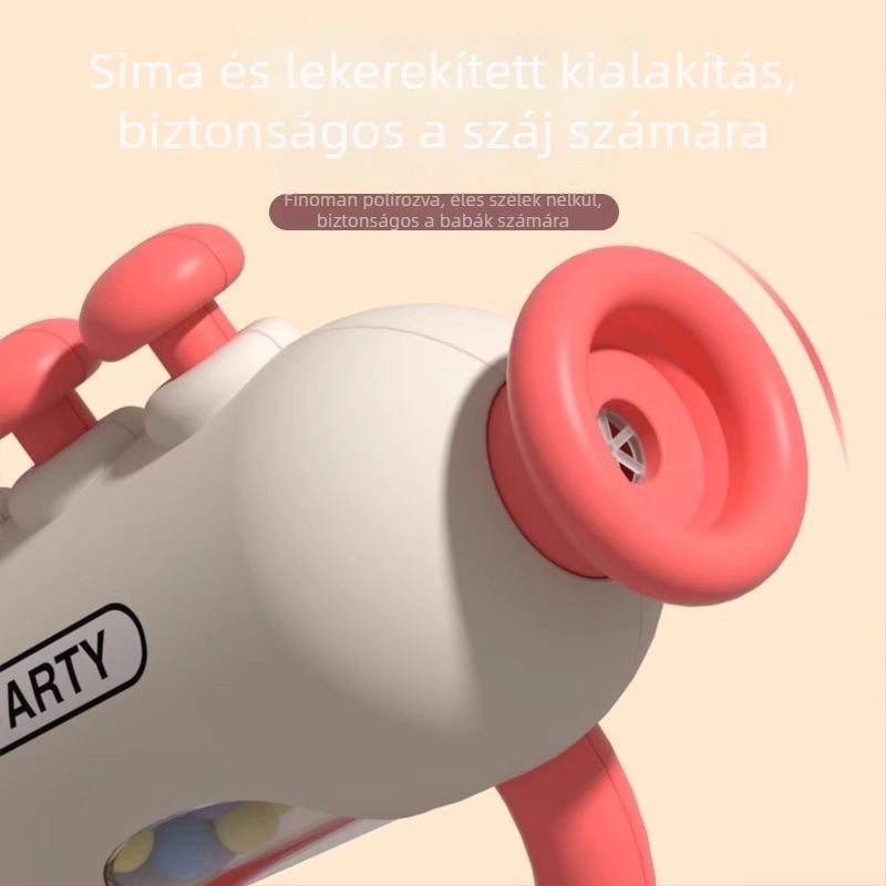 Gyermekek kürt játék – oktató hangszer (műanyag; 4–6 éveseknek; hallásfejlesztés)