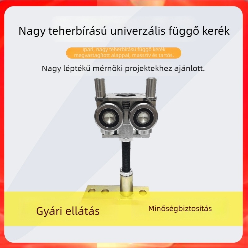 Egyedi gyárilag testre szabott nehéz terhelésű univerzális függő görgő faajtókhoz és tolóajtókhoz alumíniumötvözet sínnel
