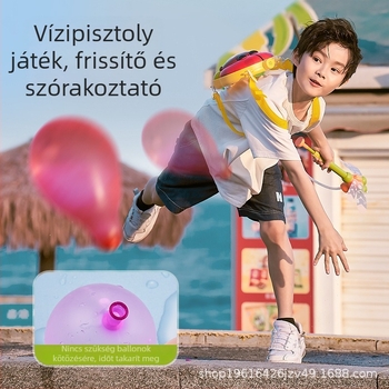 Vízpisztoly játék, ABS anyagból, 7–14 éveseknek.