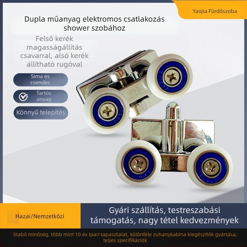 Üveg csúszóajtó görgő zuhanyzókabinhoz — hardver kiegészítők, kisméretű és közepes méretű