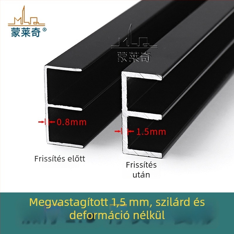 Monledge keret nélküli üveg sínkészlet, 8 mm, felső és alsó vezető sín üveg tolóajtókhoz