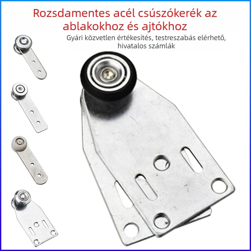 304 rozsdamentes acél görgő ipari ajtókhoz – sínrendszerhez, ajtókhoz és ablakokhoz, tolóajtókhoz