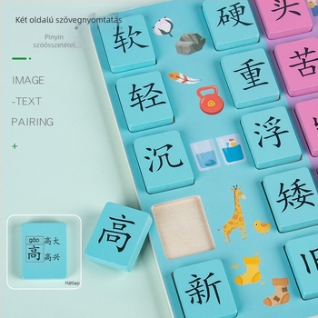  Faanyagú antonimás puzzle gyerekeknek, 4–6 évesek, oktatási játék