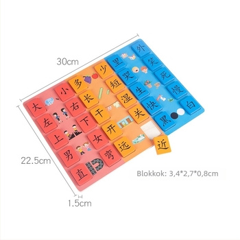 Faanyagú antonimás puzzle gyerekeknek, 4–6 évesek, oktatási játék