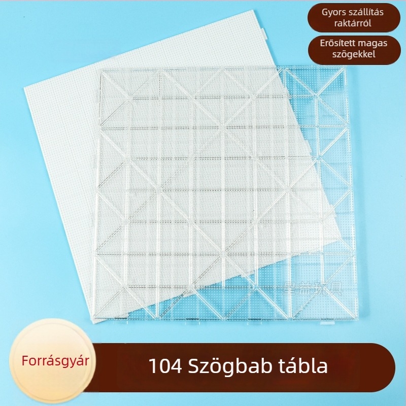 Műanyag gyöngy tábla 104 szeggel, magas hőmérséklet-álló, vastag alaplemez, DIY-kompatibilis