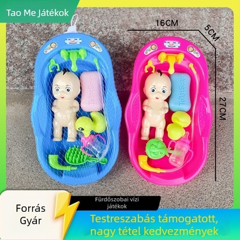 Műanyag fürdőjáték-készlet vízijátékhoz, 3–6 éveseknek, hálós zacskóban csomagolva, videóútmutató elérhető